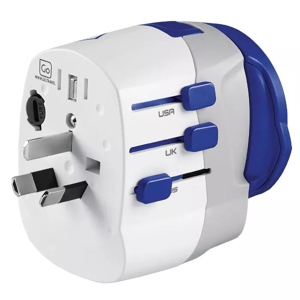 Worldwide Adaptor + USB-A & USB-C