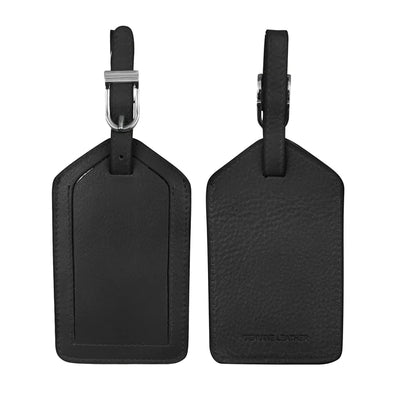 Leather Luggage Tag-black