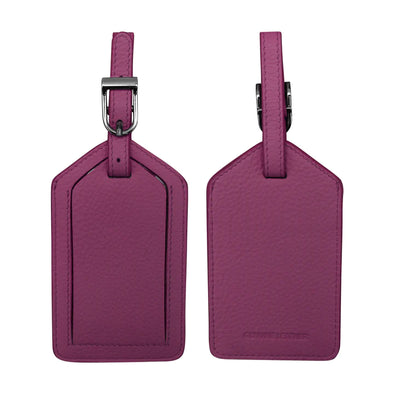 Leather Luggage Tag-orchid