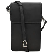 Leather Slim Clear Phone Crossbody Bag