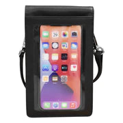 Leather Slim Clear Phone Bag
