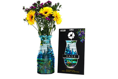 Expandable Vase Louis C. Tiffany Iris Landscape