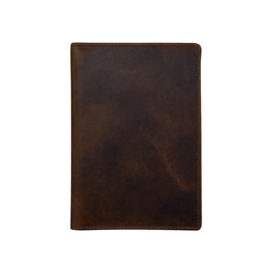 Leather Passport Case RFID-chocolate