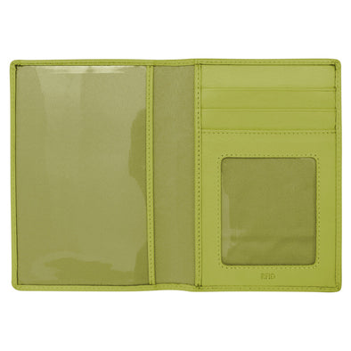 Leather Passport Case RFID-pear