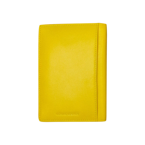 Leather Passport Case RFID-sunshine yellow