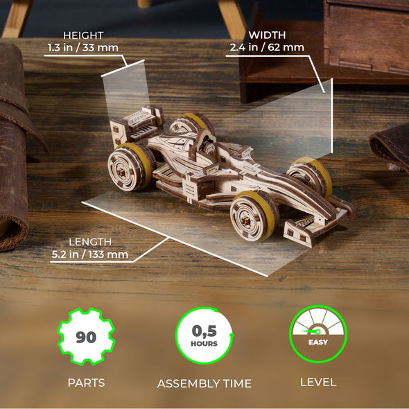 UGears Mini Model - Compact Racer