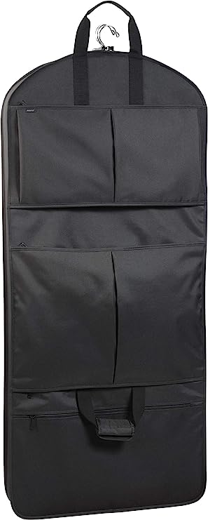 48" Deluxe Tri-fold Travel Garment Bag with Three Pockets