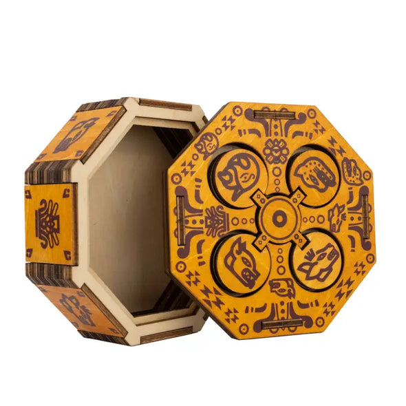 True Genius Aztec Family Chest - Wooden Puzzle Box