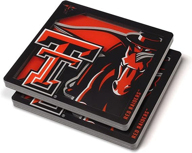 Logo 3D Coasters - Texas Tech