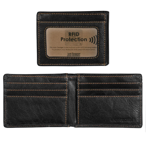 Voyager Slim Bi-Fold Wallet with ID on Back