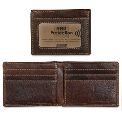 Voyager Slim Bi-Fold Wallet with ID on Back