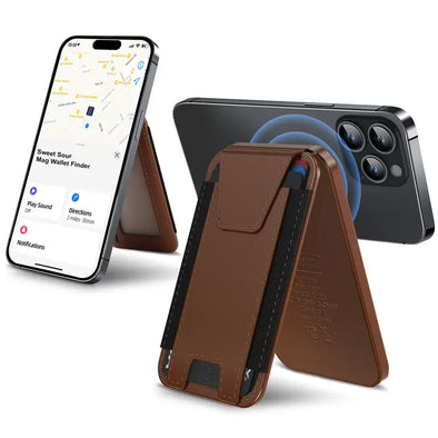Leather Magnetic Wallet & Tracker