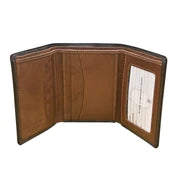 Leather Trifold Men's Wallet with Inside ID Window