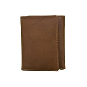 Leather Trifold Men's Wallet with Inside ID Window