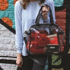 Everyday Clear Carryall Tote-black w/gold