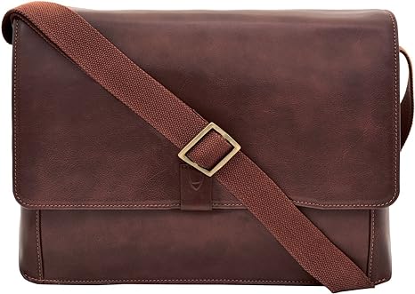 Aiden Leather Messenger-brown