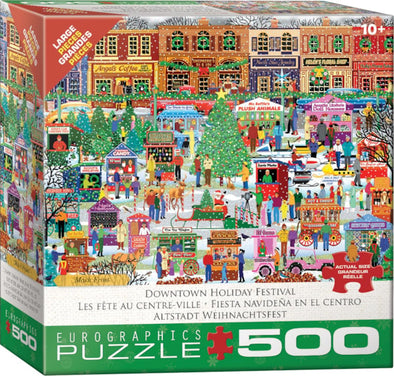 Downtown Holiday Festival Large Piece Puzzle - 500pc