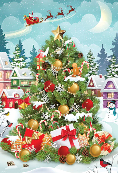 Shaped Puzzle Tin 550pc - Christmas Tree