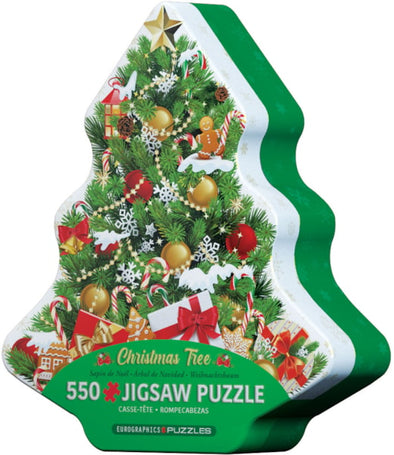 Shaped Puzzle Tin 550pc - Christmas Tree