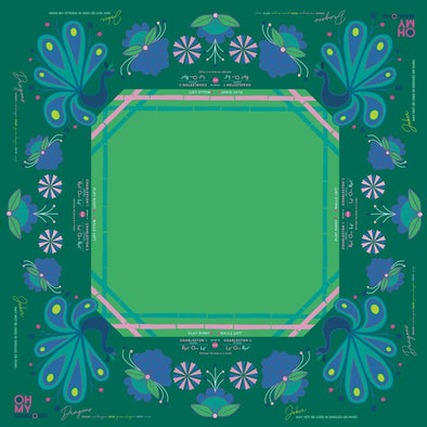 Birdie Green Neoprene Mahjong Mat