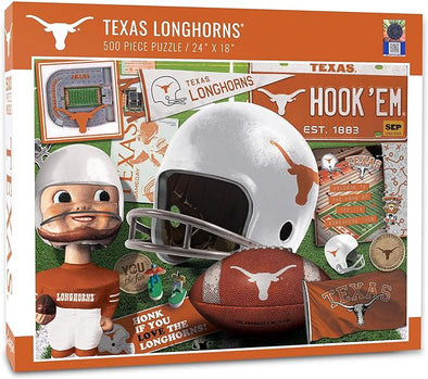 Retro Series College Puzzle-Texas Longhorn : 500 piece