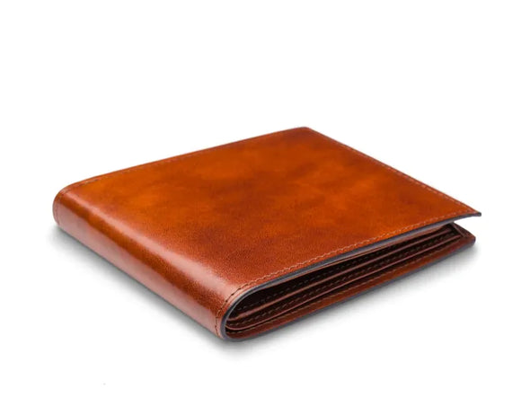 Old Leather Continental ID Wallet-amber