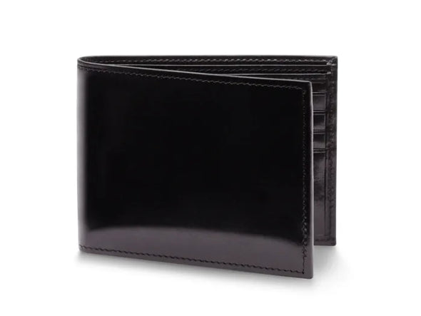 Old Leather Continental ID Wallet-black