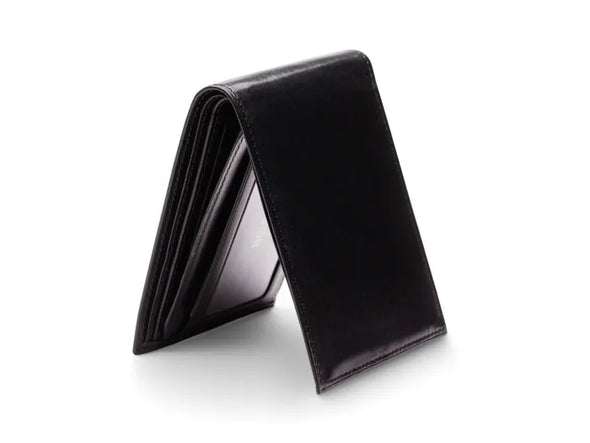 Old Leather Continental ID Wallet-black