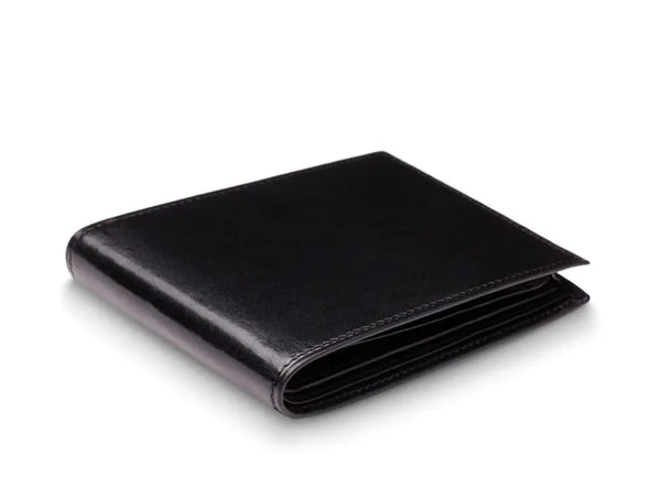 Old Leather Continental ID Wallet-black