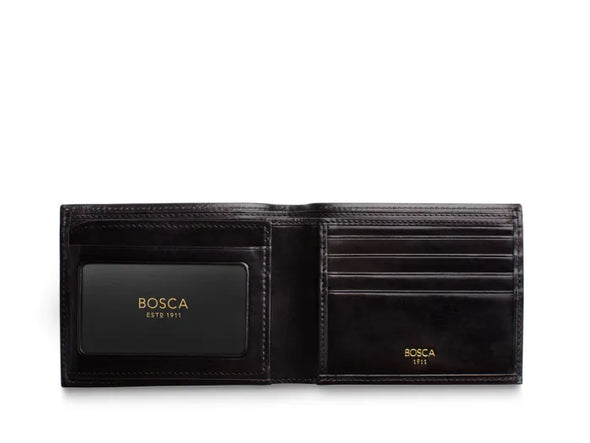 Old Leather Continental ID Wallet-black