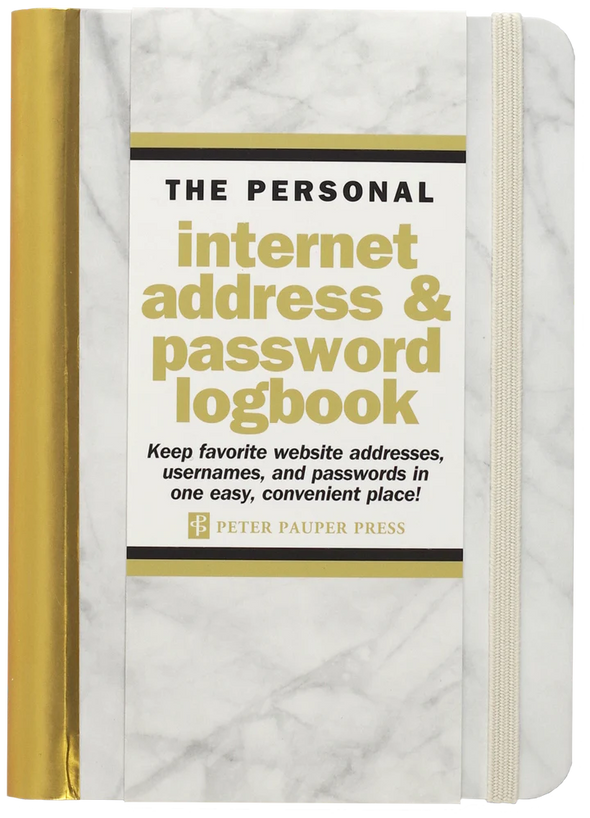 Personal Internet Address & Password Logbook Marble
