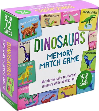 Dinosaurs Memory Match Game 72 Cards