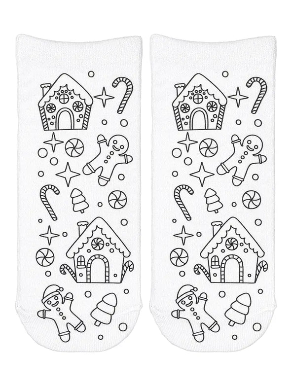 Christmas Coloring Socks
