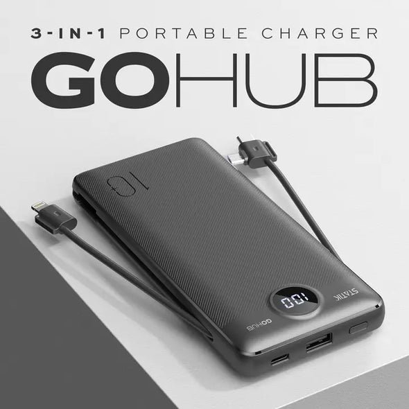 Statik GoHub 10,000mAh 3-in-1 Power Bank -Black