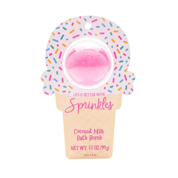 Life is Better with Sprinkles Ice Cream Clamshell Bath Bomb
