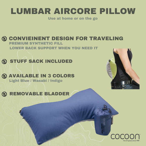 AirCore Lumbar Pillow Ultralight -Indigo