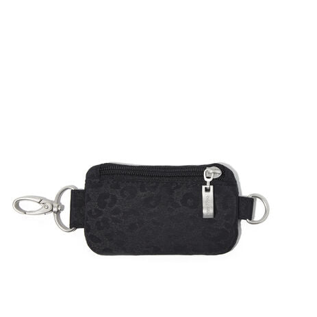 On The Go Link Pouch-Black Cheetah Emboss