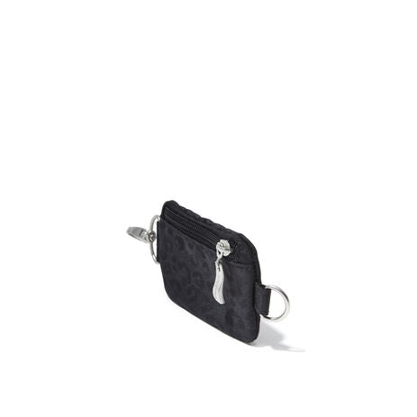 On The Go Link Pouch-Black Cheetah Emboss