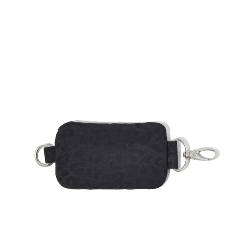 On The Go Link Pouch-Black Cheetah Emboss