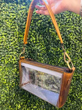 Claire Clear Bag with leather trim