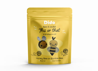Dido This or That DIY Amigurumi Kit - Honey Bee or Bumble Bee