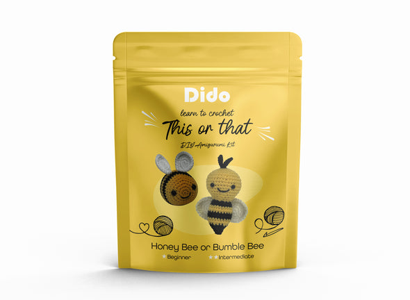 Dido This or That DIY Amigurumi Kit - Honey Bee or Bumble Bee