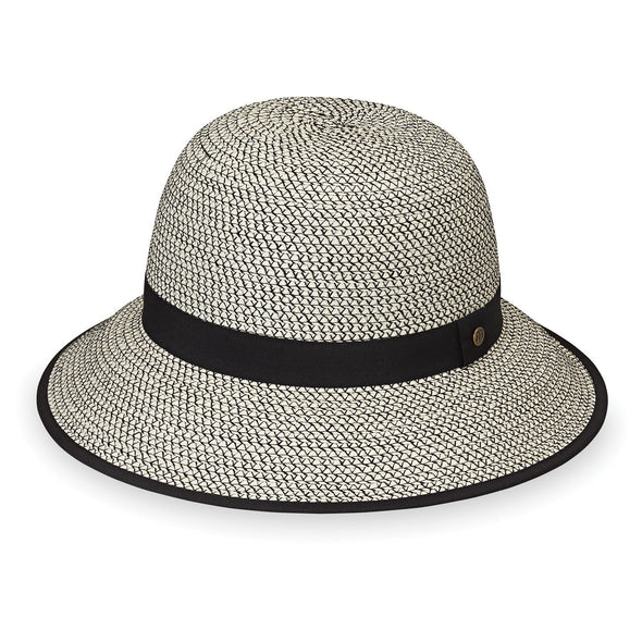 Darby Cloche Hat - Ivory/Black