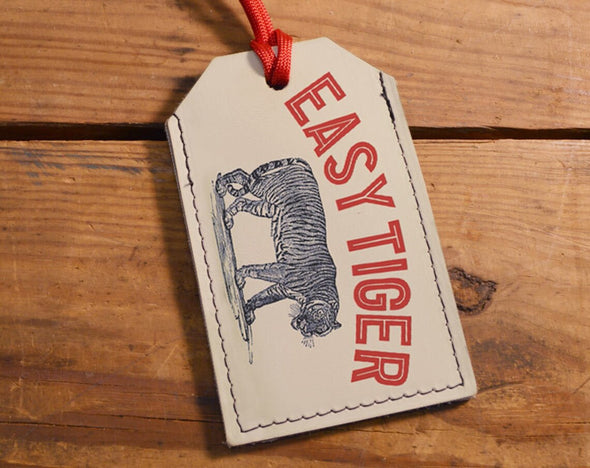 Backerton Printed Leather Luggage Tag