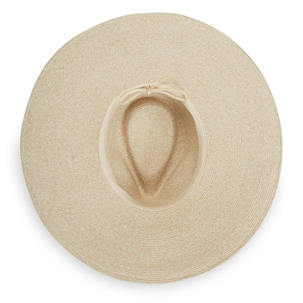 Elise Wide Brim Hat - White/Beige