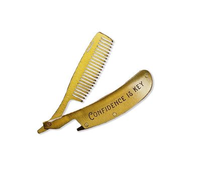 Beard Comb Brass plated