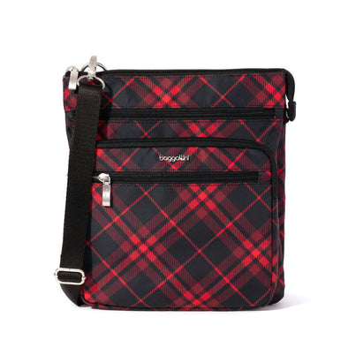 Out and About Crossbody -Crimson Tartan