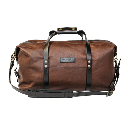 Oil-tanned Leather Duffel Bag -cognac