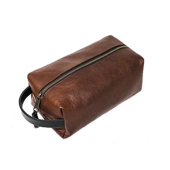 Oil-tanned Leather Dopp Kit