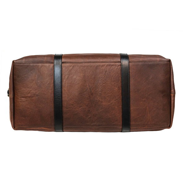 Oil-tanned Leather Duffel Bag -cognac